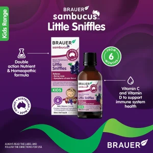 Alternative view of Brauer蓓澳兒 嬰幼兒黑接骨抗感冒營養補充液 50毫升